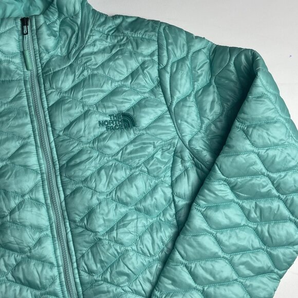 The North Face Thermoball Turquoise Quilted Outdoor Jacket Womens Size Small - Picture 6 of 15